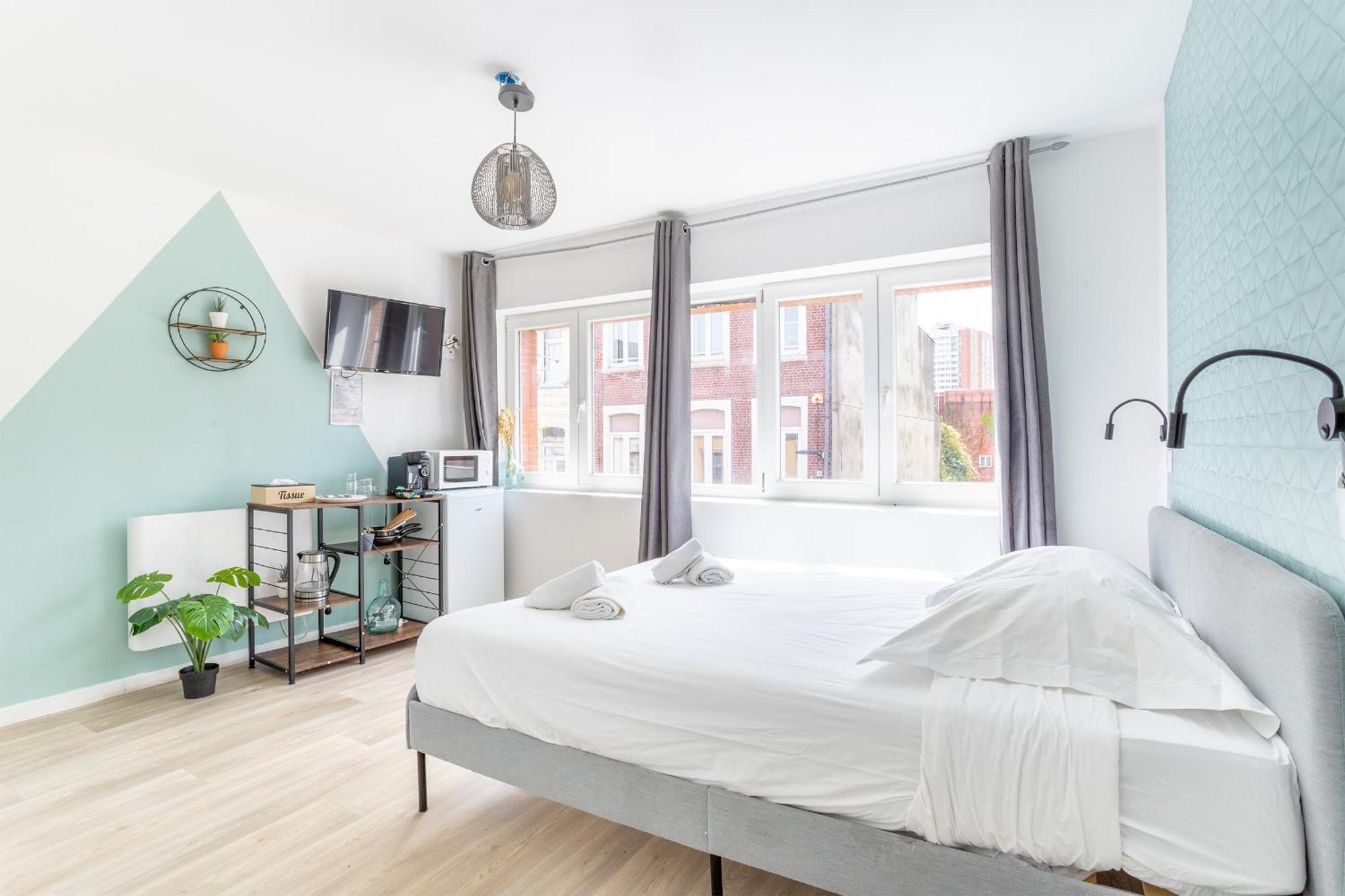 S&K Suite Grande Rue Roubaix - Chambre Spacieuse Et Sdb Privee - Netflix Et Cuisine ภายนอก รูปภาพ