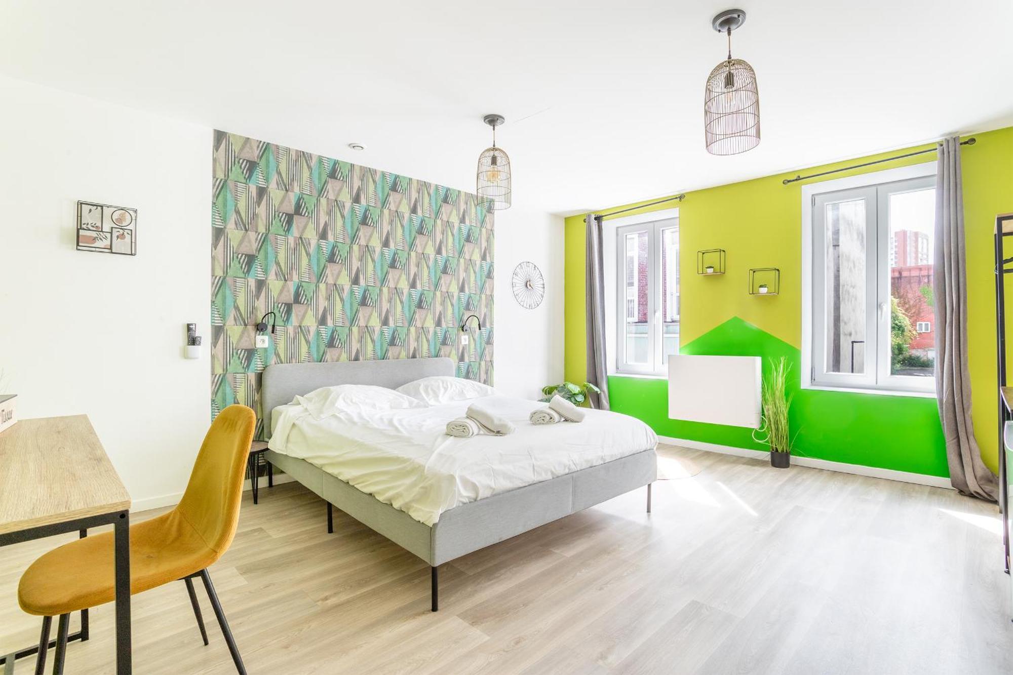 S&K Suite Grande Rue Roubaix - Chambre Spacieuse Et Sdb Privee - Netflix Et Cuisine ภายนอก รูปภาพ